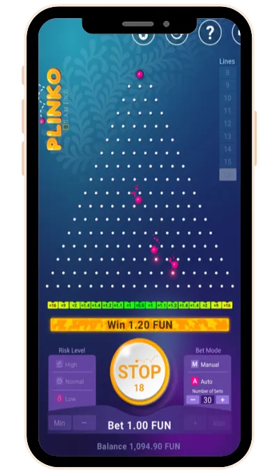 Set the bet amount or min/max bet and press Play